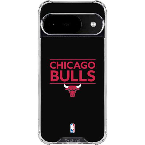 NBA Chicago Bulls Standard - Black Google Pixel 10 Clear Case